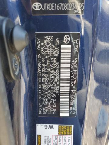 JTKDE167080234625 - 2008 TOYOTA SCION TC BLUE photo 12