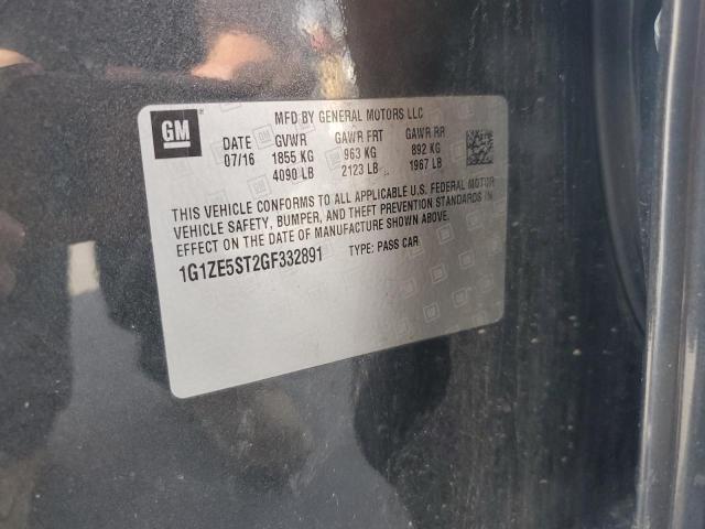 1G1ZE5ST2GF332891 - 2016 CHEVROLET MALIBU LT CHARCOAL photo 12