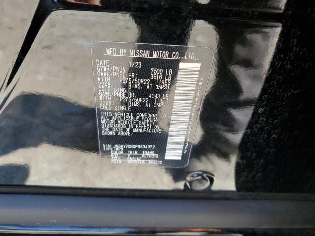 JN8AY2DBXP9834372 - 2023 NISSAN ARMADA PLATINUM BLACK photo 12