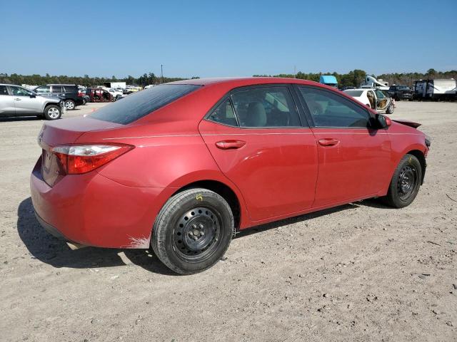 2T1BURHE4FC468636 - 2015 TOYOTA COROLLA L RED photo 3