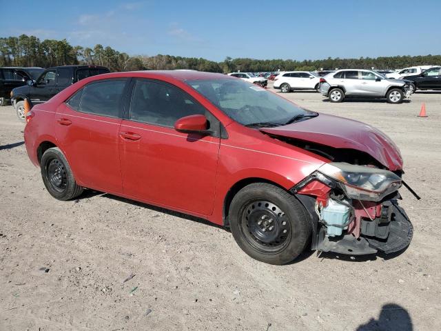 2T1BURHE4FC468636 - 2015 TOYOTA COROLLA L RED photo 4