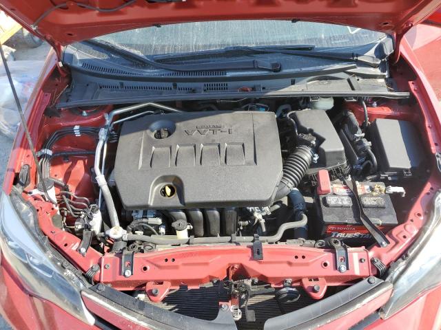 2T1BURHE7JC029083 - 2018 TOYOTA COROLLA L წითელი ფოტო 11