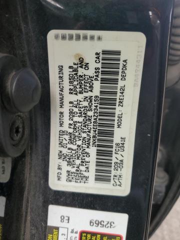 1NXBU4EE8AZ334159 - 2010 TOYOTA COROLLA BASE 黑色 照片 12