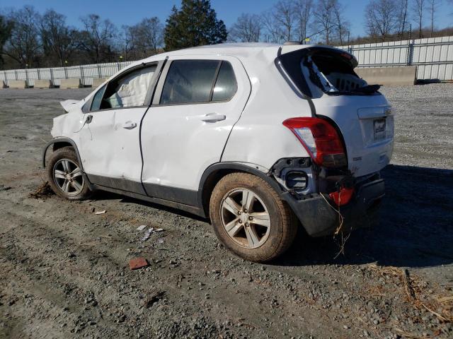 3GNCJKSB4LL129717 - 2020 CHEVROLET TRAX LS WHITE photo 2