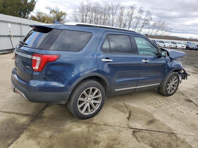 1FM5K8F86HGD75451 - 2017 FORD EXPLORER LIMITED BLUE photo 3