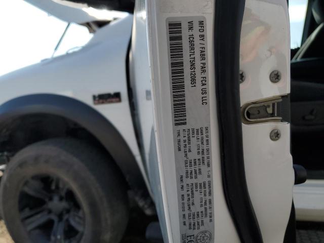 1C6RR7LT5NS120651 - 2022 RAM 1500 CLASS SLT Weiß Foto 13