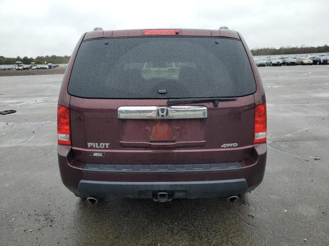 5FNYF4H66BB051542 - 2011 HONDA PILOT EXL BURGUNDY photo 6