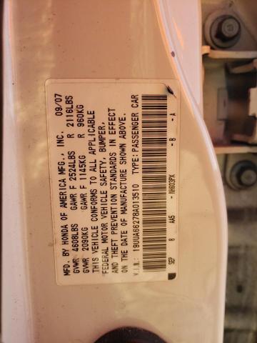 19UUA66278A013510 - 2008 ACURA TL WHITE photo 12