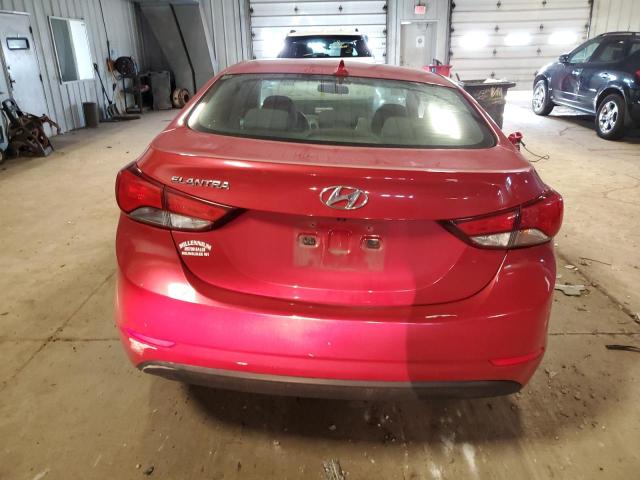 KMHDH4AE8FU381427 - 2015 HYUNDAI ELANTRA SE RED photo 6