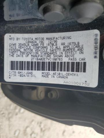 2T1BA02E7VC180783 - 1997 TOYOTA COROLLA BASE Yaşıl foto 12