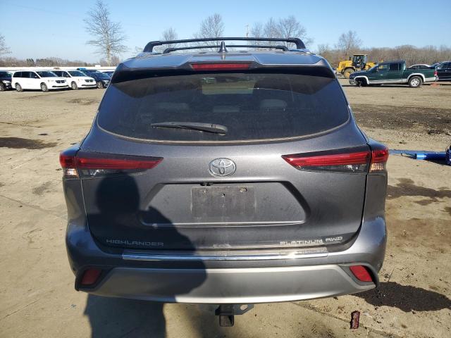 5TDFZRBHXMS076609 - 2021 TOYOTA HIGHLANDER PLATINUM GRAY photo 6