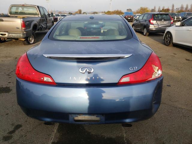 JNKCV64E28M100403 - 2008 INFINITI G37 BASE BLUE photo 6