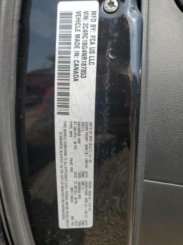 2C4RC1BG4NR187853 - 2022 CHRYSLER PACIFICA TOURING L BLACK photo 13