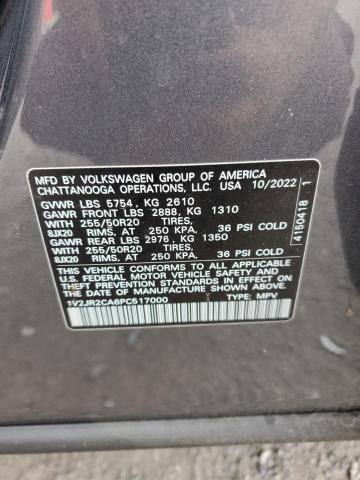1V2JR2CA6PC517000 - 2023 VOLKSWAGEN ATLAS SE Сұр фото 13