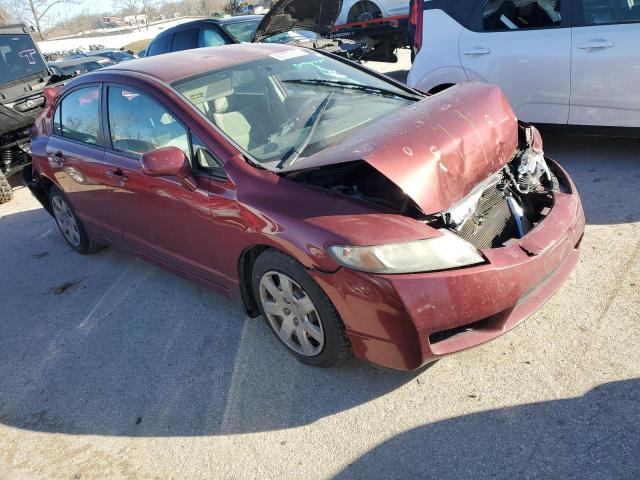 2HGFA1F59AH587460 - 2010 HONDA CIVIC LX MAROON photo 4