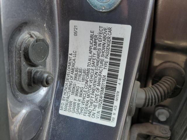 19XZE4F50ME011824 - 2021 HONDA INSIGHT EX GRAY photo 13