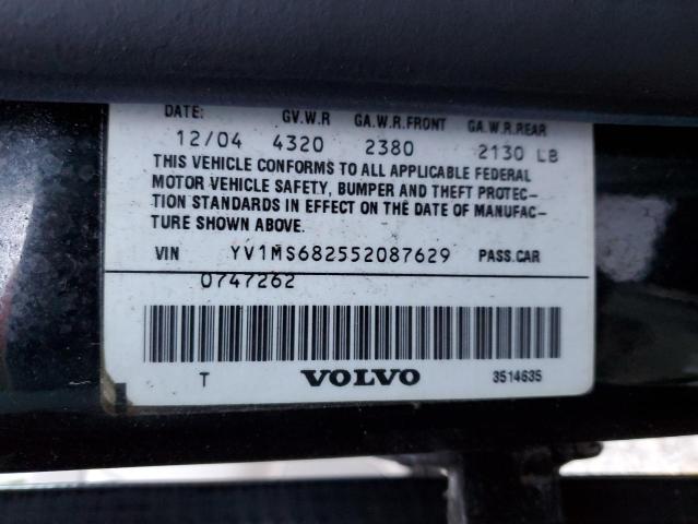 YV1MS682552087629 - 2005 VOLVO S40 T5 BLACK photo 12