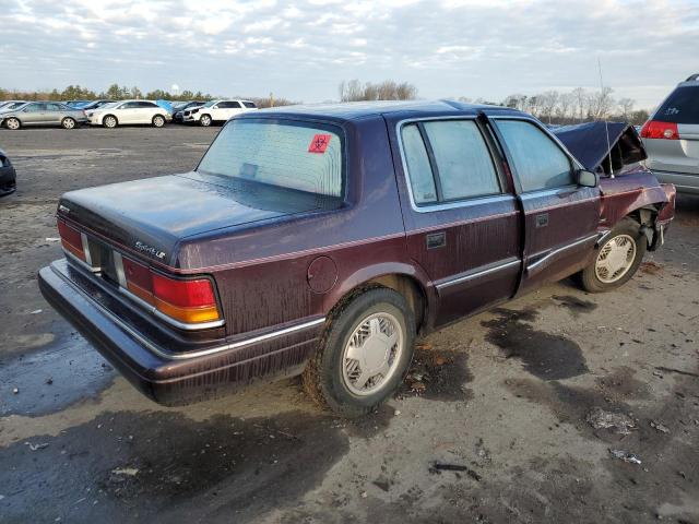 1B3XA5639NF204862 - 1992 DODGE SPIRIT LE BURGUNDY photo 3