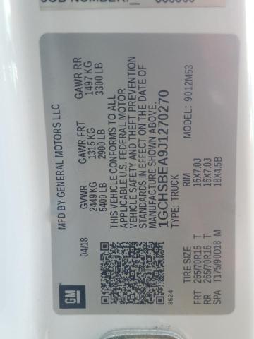 1GCHSBEA9J1270270 - 2018 CHEVROLET COLORADO თეთრი ფოტო 13