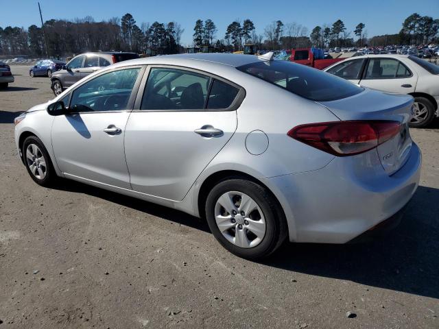 3KPFL4A77HE088505 - 2017 KIA FORTE LX SILVER photo 2