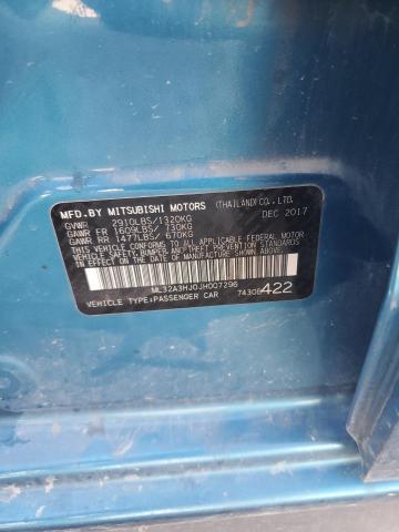 ML32A3HJ0JH007296 - 2018 MITSUBISHI MIRAGE ES BLUE photo 13