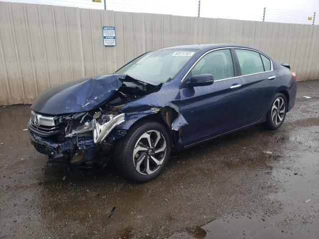 1HGCR2F92HA253171 - 2017 HONDA ACCORD EXL BLUE photo 1