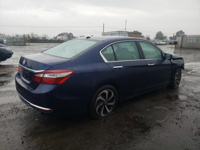 1HGCR2F92HA253171 - 2017 HONDA ACCORD EXL BLUE photo 3