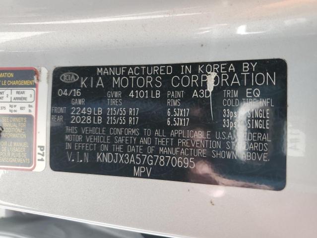 KNDJX3A57G7870695 - 2016 KIA SOUL ! SILVER photo 12