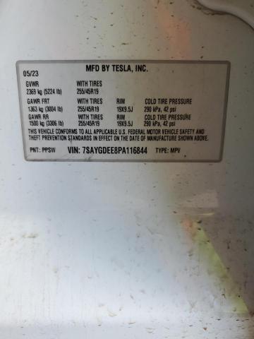 7SAYGDEE8PA116844 - 2023 TESLA MODEL Y Ağ foto 13