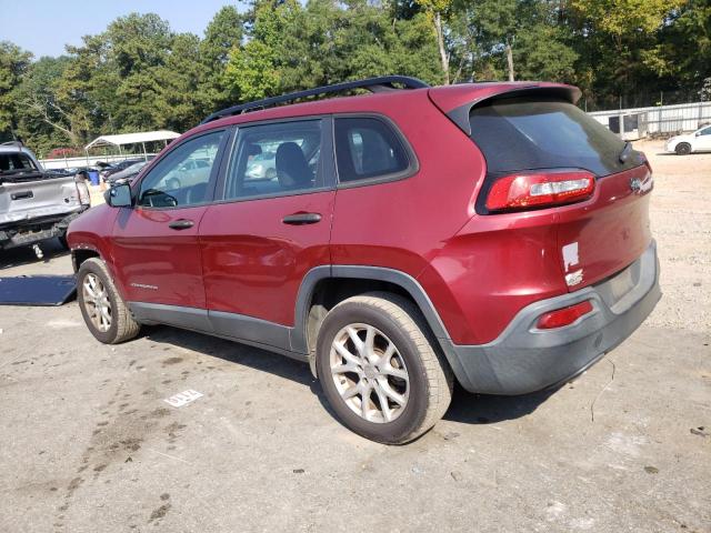 1C4PJLAB0GW135869 - 2016 JEEP CHEROKEE SPORT RED photo 2