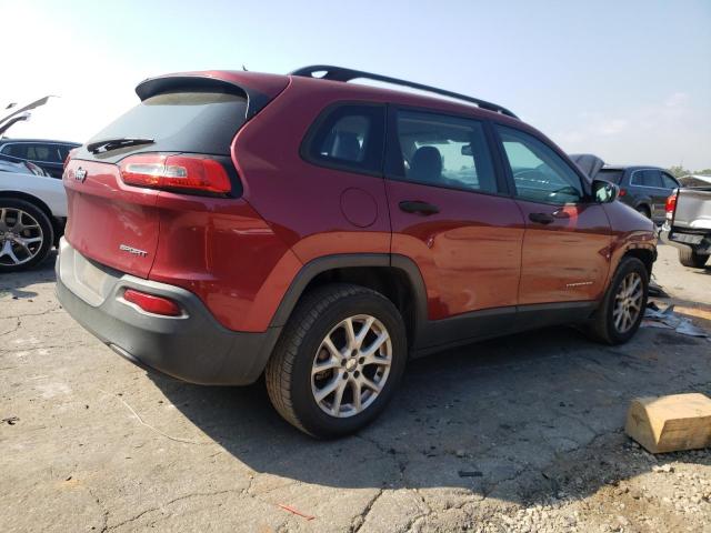 1C4PJLAB0GW135869 - 2016 JEEP CHEROKEE SPORT RED photo 3