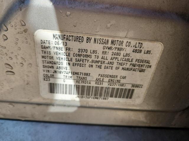 JN1BV7AP1EM671887 - 2014 INFINITI Q50 BASE SILVER photo 12