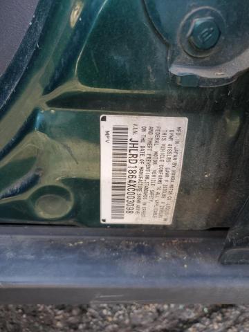 JHLRD1864XC003098 - 1999 HONDA CR-V EX GREEN photo 12