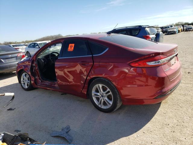 3FA6P0HDXJR284953 - 2018 FORD FUSION SE RED photo 2