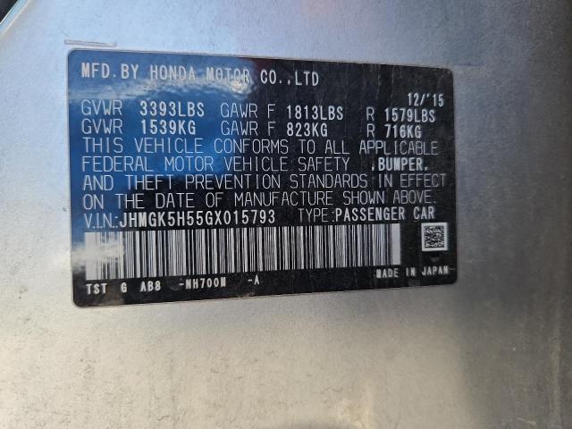 JHMGK5H55GX015793 - 2016 HONDA FIT LX 银色 照片 12