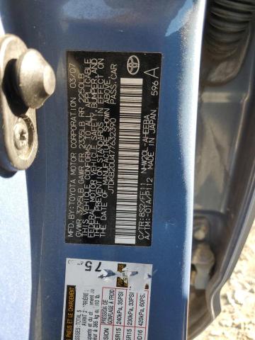 JTDKB20U477632390 - 2007 TOYOTA PRIUS BLUE photo 13
