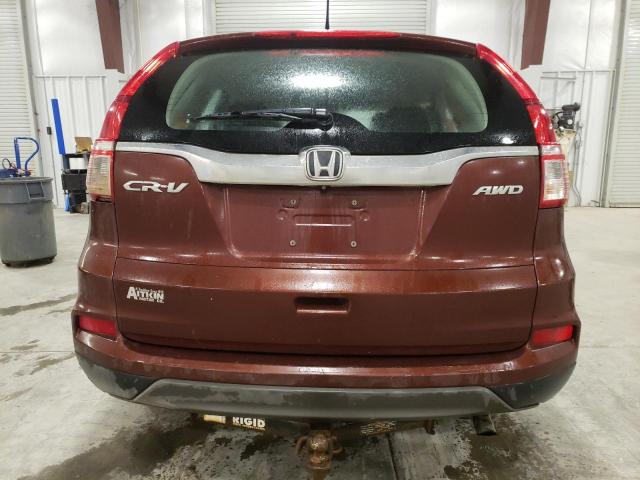 5J6RM4H33FL068568 - 2015 HONDA CR-V LX BURGUNDY photo 6