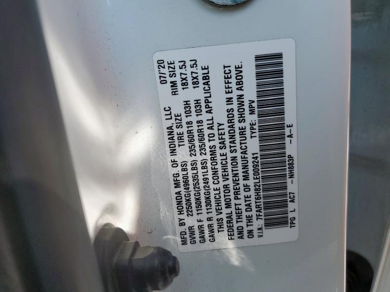 7FART6H82LE009241 - 2020 HONDA CR-V EXL 白色 照片 14