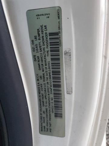 3VWFW31C88M518091 - 2008 VOLKSWAGEN NEW BEETLE TRIPLE WHITE WHITE photo 13