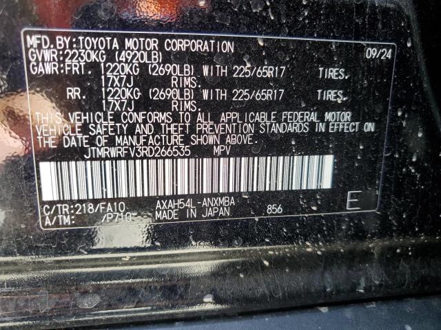 JTMRWRFV3RD266535 - 2024 TOYOTA RAV4 XLE BLACK photo 13
