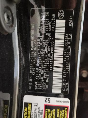 4T1T11AKXPU833514 - 2023 TOYOTA CAMRY SE NIGHT SHADE BLACK photo 12