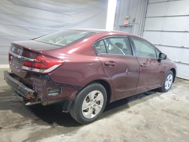 19XFB2F55FE097487 - 2015 HONDA CIVIC LX RED photo 3