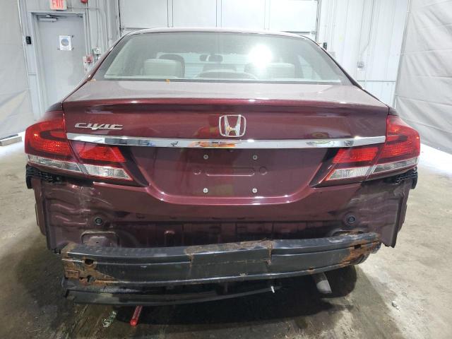 19XFB2F55FE097487 - 2015 HONDA CIVIC LX RED photo 6