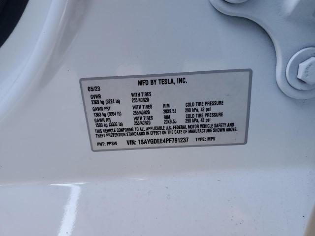 7SAYGDEE4PF791237 - 2023 TESLA MODEL Y Ağ foto 13