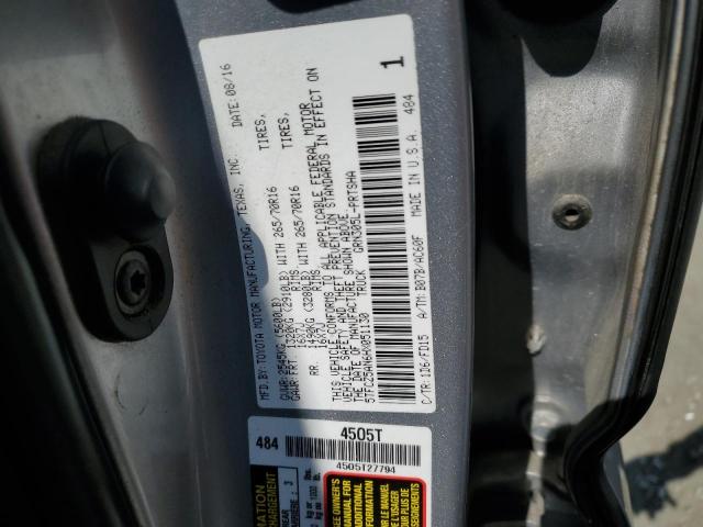 5TFCZ5AN6HX051130 - 2017 TOYOTA TACOMA DOUBLE CAB SILVER photo 13