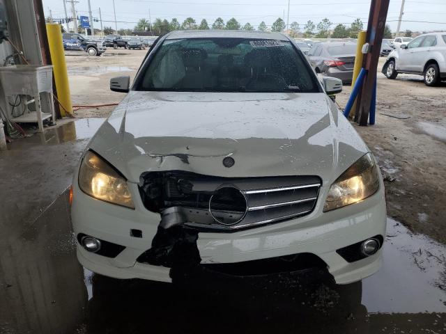 WDDGF5EB4AR111304 - 2010 MERCEDES-BENZ C 300 WHITE photo 5