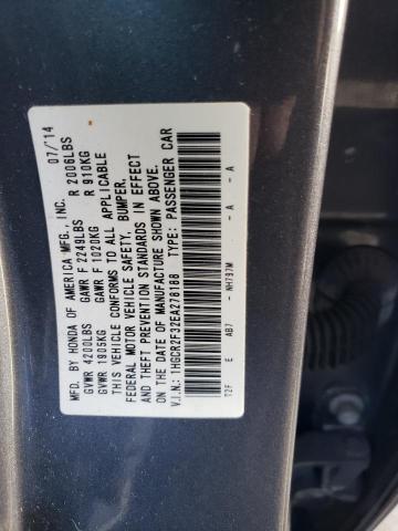 1HGCR2F32EA278188 - 2014 HONDA ACCORD LX GRAY photo 13