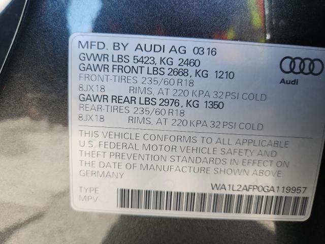 WA1L2AFP0GA119957 - 2016 AUDI Q5 PREMIUM PLUS ნაცრისფერი ფოტო 13