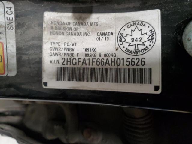 2HGFA1F66AH015626 - 2010 HONDA CIVIC LX-S 黑色 照片 13