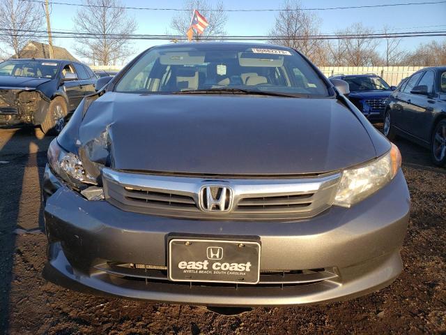 2HGFB2F51CH316480 - 2012 HONDA CIVIC LX GRAY photo 5